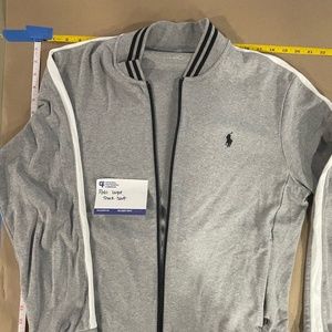Polo Ralph Lauren Sweatsuit Tracksuit Set Gray Size L Both Pieces